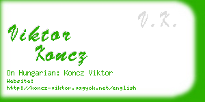 viktor koncz business card